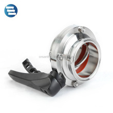 Sanitary Forging Stainless Steel Plastic Trigger Handle Clamp Butterfly Valve